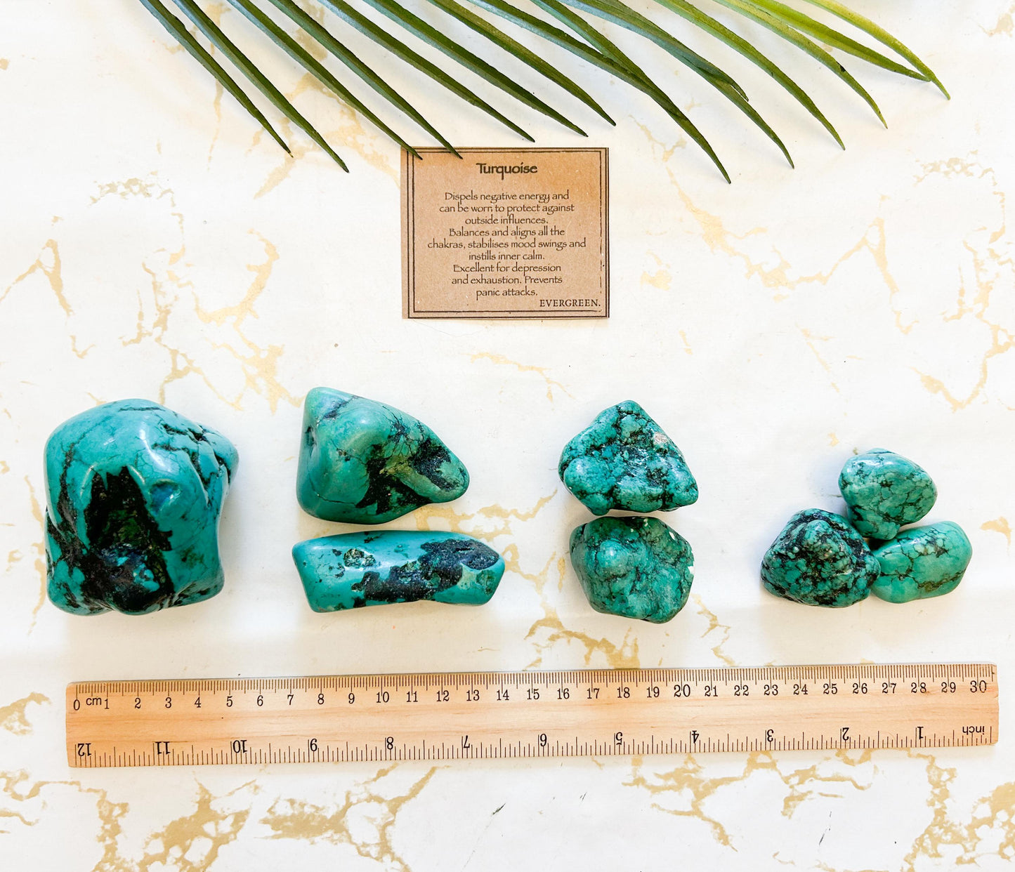 Turquoise Crystal Tumbled Stone - Protection, Stability & Calm
