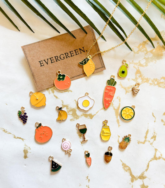 Fruit / Vegetable Enamel Charm / Pendant - Wide Variety Available!