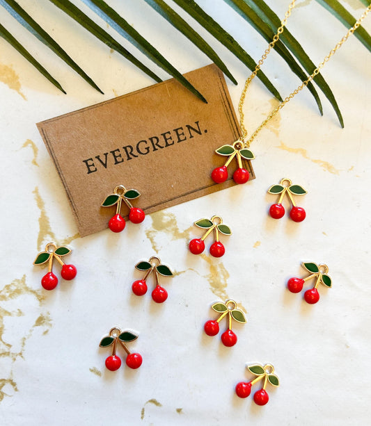 Cherry / Cherries Pendant / Charm - Variety Of Chains Available!