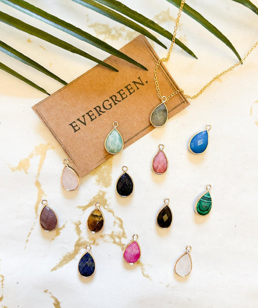 Crystal Droplet Pendant - Variety Of Chains Available!