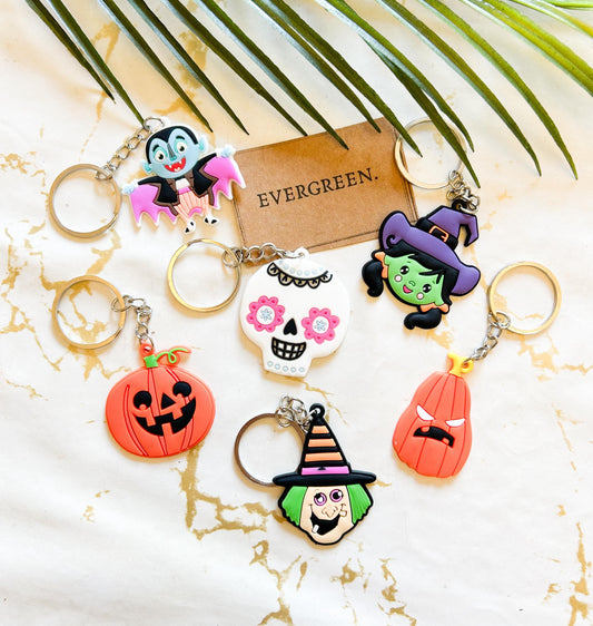 Halloween Keychain - Pumpkin / Witch / Dracula / Skull / Day Of The Dead