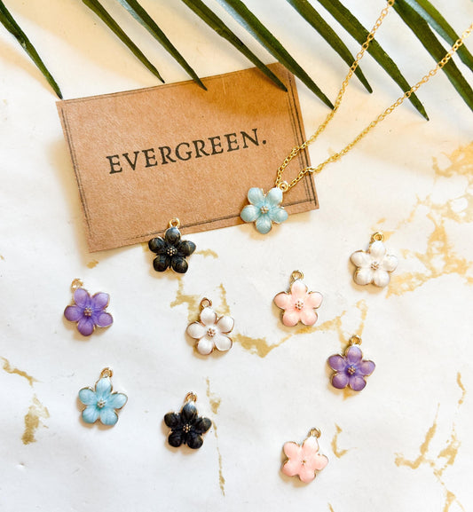Enamel Flower Pendant / Charm - Variety Of Chains Available!
