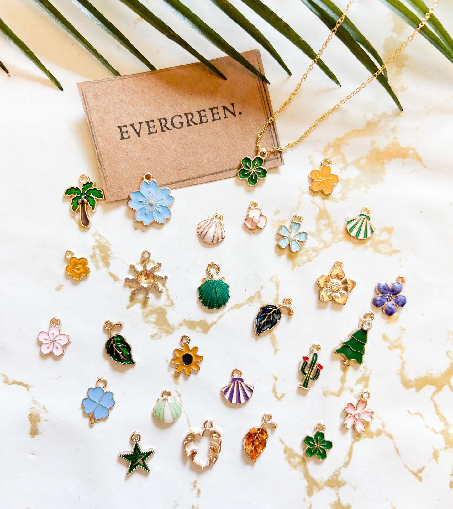 Floral / Nature / Summer Enamel Pendant / Charm - Variety Of Chains Available!