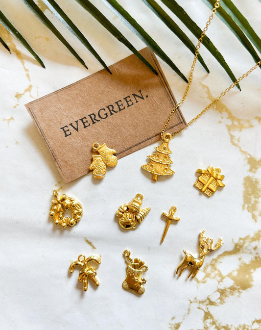 Gold Christmas Pendant / Charm - Variety Of Chains Available!