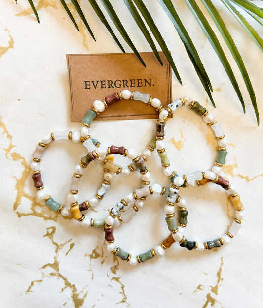 Stainless Steel Baroque Freshwater Pearl & Crystal Bracelet