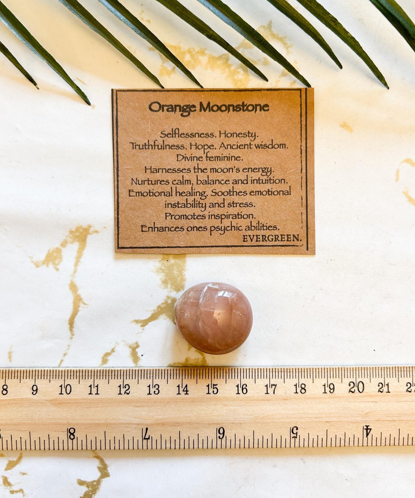 Orange Moonstone Crystal Tumbled Stone - Selflessness, Hope & Wisdom