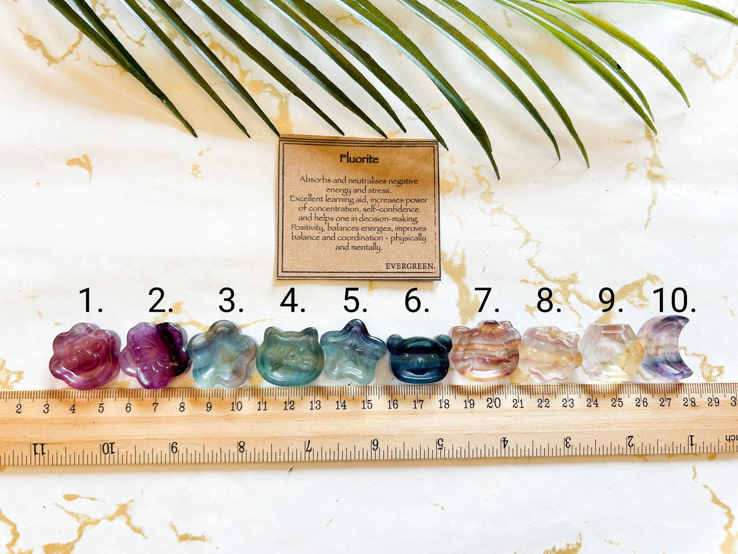 Fluorite Crystal Carvings - Balance, Concentration & Self-Confidence