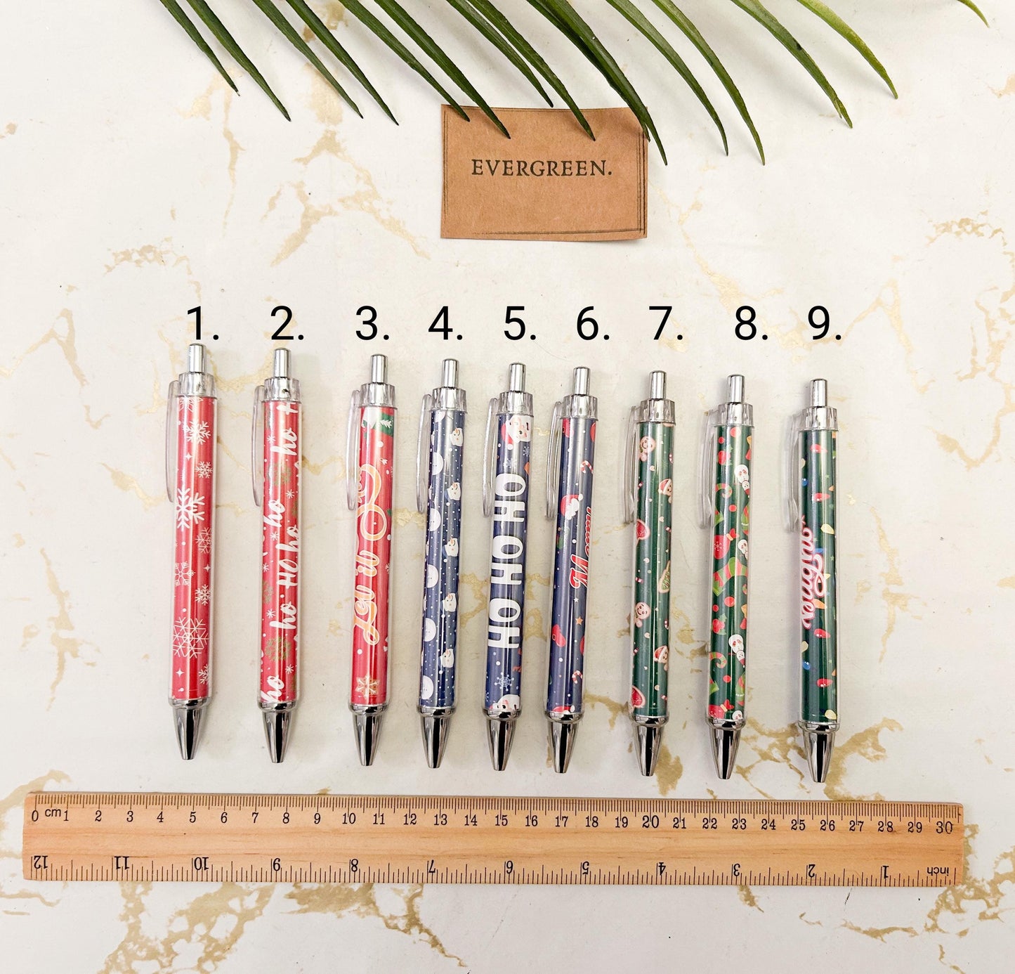 Christmas Themed Biro With Black Ink - Wide Variety Available!