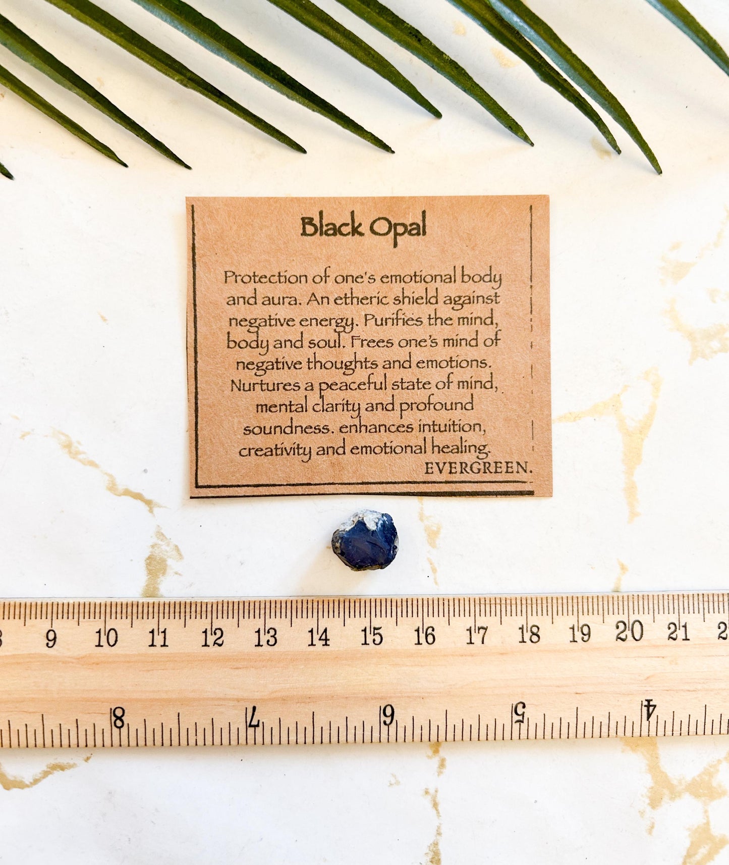 Raw / Rough Black Opal Crystal - Protection, Purification & Healing