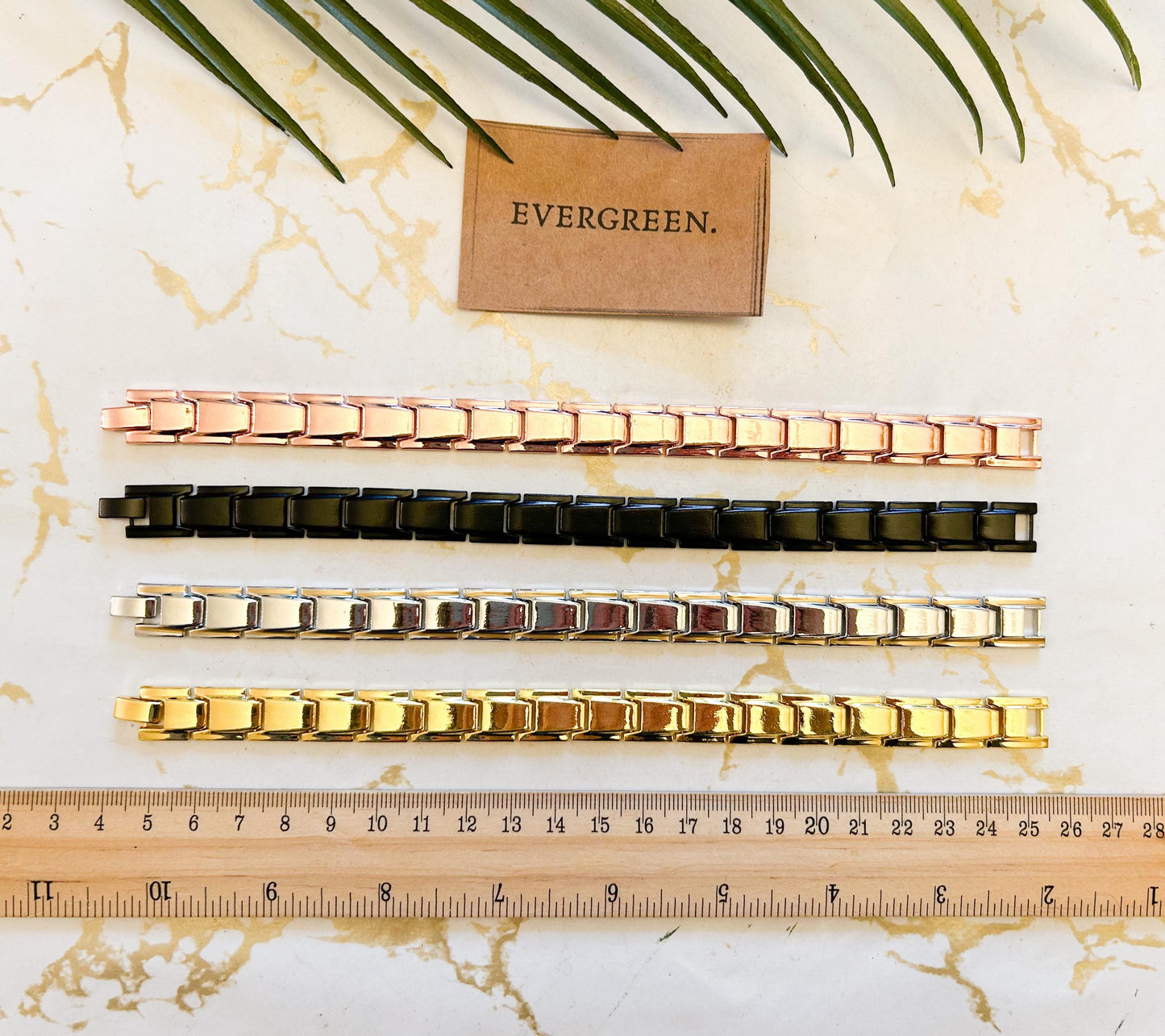 Men's Therapeutic Magnetic Energy Healing Bracelet - Rose / Gold / Silver / Black