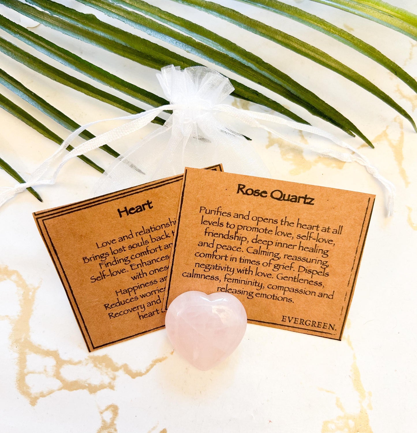 Rose Quartz Crystal Heart 15mm - Peace, Love & Healing