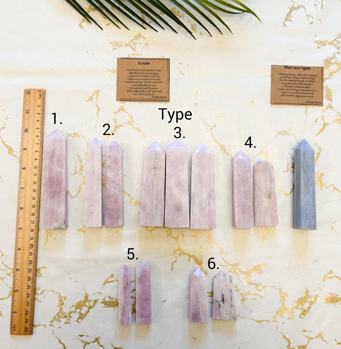 Kunzite / Blue Lace Agate Crystal Tower / Point - Calming, Connection & Love