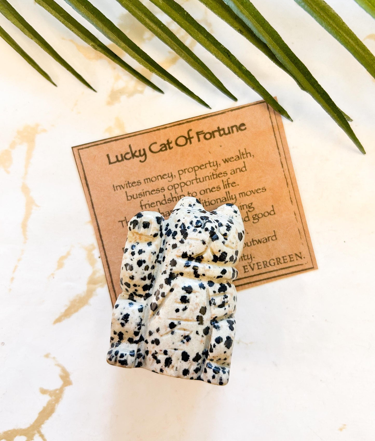 Lucky Cat Of Fortune Crystal Carving - Money, Property & Wealth