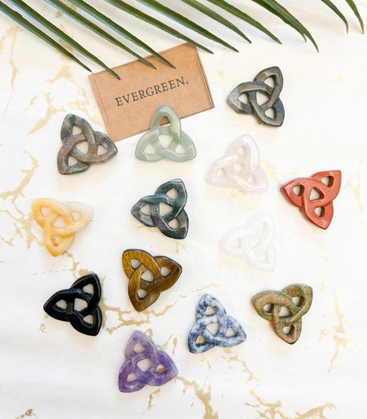 Celtic Knot Crystal Carving - Wide Variety Available!