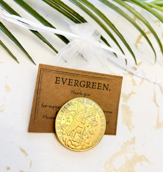 Gold Plated Zodiac Commemorative Coin - Birthday / Christmas / Star Sign / Birth