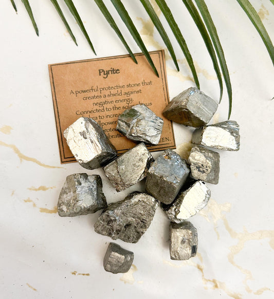 Raw / Rough Pyrite Crystal - Protection, Strength & Willpower