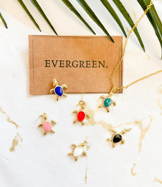 Enamel Tortoise / Turtle Pendant / Charm - Variety Of Chains Available!