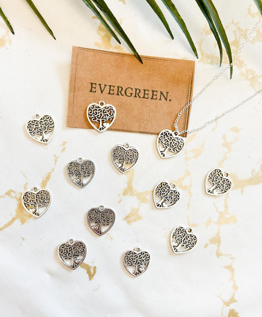 Love Heart Tree Of Life Pendant / Charm - Variety Of Chains Available!
